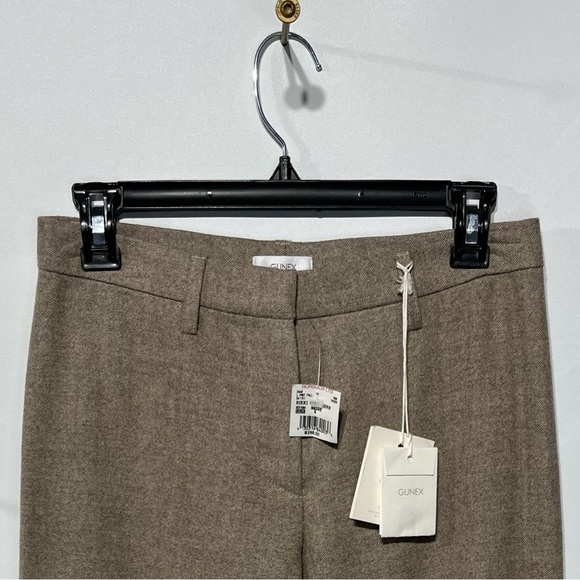 GUNEX Controlloa Virgin Wool/Cashmere Wide Leg Beige Trouser Size 4 L34” NWT - Picture 2 of 10